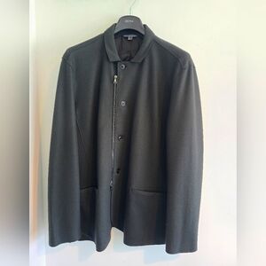 John Varatos black wool coat, men's size XL